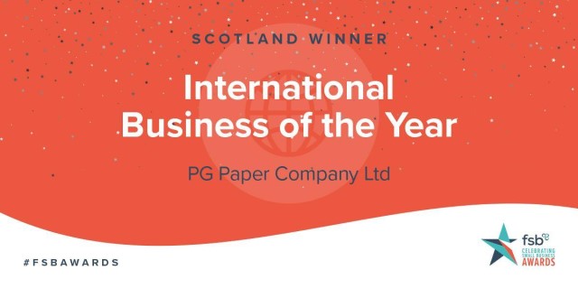 PG Paper Named Scotland’s International Business of the Year!