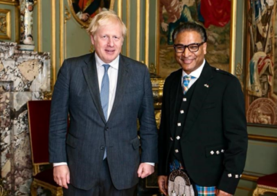 Puneet Gupta and Prime Minister Boris Johnson